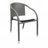 Hospitality Rattan Patio Ultra Stackable Woven Armchair With Cushions