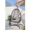 Hospitality Rattan Patio Ultra Hanging Chair with Stand 