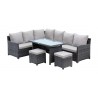 Hospitality Rattan Patio Ultra 5-Piece Sectional Dining Set with Cushions 004