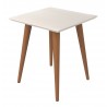 Utopia 19.68" High Square End Table - Off White and Maple Cream 