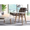 Utopia 19.68" High Square End Table - Off White and Maple Cream 