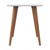 Utopia 19.68" High Square End Table - White Gloss and Maple Cream 