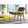 Utopia 19.68" High Square End Table - Yellow and Maple Cream 