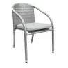 Hospitality Rattan Patio Athens Stackable Woven Armchair With Cushion - Hospitality Rattan Patio Athens Stackable Woven Armchair With Cushion