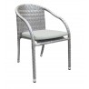 Hospitality Rattan Patio Athens 5-Piece Armchair Dining Set with Cushions Chair