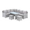 Hospitality Rattan Patio Athens 5-Piece Sectional Dining Set with Cushions