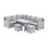 Hospitality Rattan Patio Athens 5-Piece Sectional Dining Set with Cushions - Hospitality Rattan Patio Athens 5-Piece Sectional Dining Set with Cushions