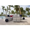 Hospitality Rattan Patio Athens 5-Piece Sectional Dining Set with Cushions Side View