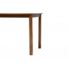 Baxton Studio Eveline Modern Walnut Brown Finished Wood 43-Inch Dining Table - Closeup Base Angle