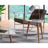 Utopia 19.68" High Triangle End Table With Splayed Wooden Legs in White Gloss