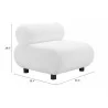 Zuo Modern Rahat Accent Chair in White - With Dimensions - Zuo Modern Rahat Accent Chair in White - With Dimensions
