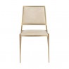Sunpan Odilia Stackable Dining Chair Bravo Cream - Front Angle