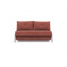 Innovation Living Cubed Full Size Sofa Bed With Alu Legs - Cordufune Rust - Front