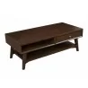 Alpine Furniture Flynn Coffee Table, Walnut - Front Side Angle - Alpine Furniture Flynn Coffee Table, Walnut - Front Side Angle