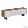 Bellini Modern Living Monza TV Stand Walnut and White - Front Angle