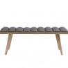 Sunpan Farley Bench in Vienna Boutique Grey - Front Angle