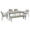 Alfresco Home Genevieve Alum/Polywood Stackable Dining Armchair - Set of Four - Lifestyle - Alfresco Home Genevieve Alum/Polywood Stackable Dining Armchair - Set of Four - Lifestyle
