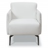 Bellini Eros Accent Chair Leather WHITE CAT 35. COL 35612- Front Angle