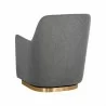 Sunpan Marcela Swivel Lounge Chair - Belfast Koala Grey - Back Side Angle - Sunpan Marcela Swivel Lounge Chair - Belfast Koala Grey - Back Side Angle