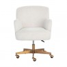 Sunpan Karina Office Chair Copenhagen White - Front Angle