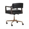 Sunpan Keagan Office Chair in Cortina Black Leather - Back Side Angle