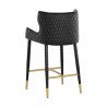 Sunpan Gianni Counter Stool - Dillon Stratus-Dillon Black - Back Side Angle