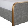 Sunpan Tometi Bed Queen Chacha Grey - Closeup Base Angle