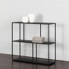 Sunpan Eiffel Low Bookcase - Black in Medium - Lifestyle