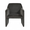 Sunpan Doreen Lounge Chair in Lux Brass - Diamond Mummy - Front Angle