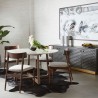 Sunpan Flores Dining Table 53" in Ebony Brown-White Marble - Lifestyle