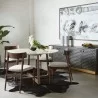 Sunpan Flores Dining Table 53" in Ebony Brown-White Marble - Lifestyle - Sunpan Flores Dining Table 53" in Ebony Brown-White Marble - Lifestyle