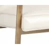 Sunpan Kristoffer Lounge Chair - Vintage Vanilla Leather - Seat Closeup Angle - Sunpan Kristoffer Lounge Chair - Vintage Vanilla Leather - Seat Closeup Angle