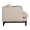 Sunpan Kaius Armchair in Limelight Oat - Side Angle