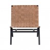 Sunpan Omari Lounge Chair Sueded Light Tan Leather - Front Angle