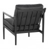 Sunpan Gilmore Lounge Chair Black - Black Leather - Back Side Angle 