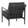 Sunpan Gilmore Lounge Chair Black - Black Leather - Back Side Angle  - Sunpan Gilmore Lounge Chair Black - Black Leather - Back Side Angle 