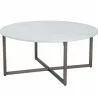Sunpan Kiara Coffee Table Round  - Front Side Angle - Sunpan Kiara Coffee Table Round  - Front Side Angle