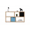 TemaHome Berlin Console in Pure White with Plywood Edge - Front with Contents