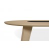 TemaHome Lago Wood Dining Table in Light Oak & Pure Black - Table Edge