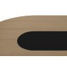 TemaHome Lago Wood Dining Table in Light Oak & Pure Black - Top View Close-up