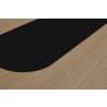 TemaHome Lago Wood Dining Table in Light Oak & Pure Black - Top View Design