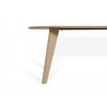 TemaHome Lago Wood Dining Table in Light Oak & Pure Black - Leg Side View