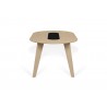 TemaHome Lago Wood Dining Table in Light Oak & Pure Black - Side