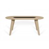 TemaHome Lago Wood Dining Table in Light Oak & Pure Black - Front