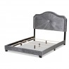 Baxton Studio Embla Velvet Upholstered Bed