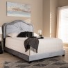 Baxton Studio Embla Velvet Upholstered Bed