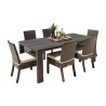 Hospitality Rattan Patio Fiji 7-Piece Side Chair Dining Set with Cushions Side View