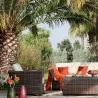 Hospitality Rattan Patio Fiji Lounge Chair with Cushions Close View - Hospitality Rattan Patio Fiji Lounge Chair with Cushions Close View