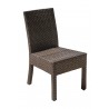 Hospitality Rattan Patio Fiji Stackable Side Chair Front View