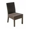 Hospitality Rattan Patio Fiji Stackable Side Chair Front View - Hospitality Rattan Patio Fiji Stackable Side Chair Front View